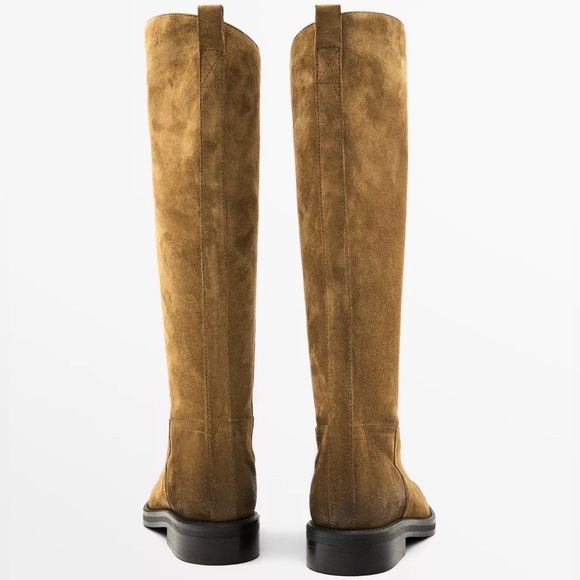Massimo Dutti OILED SPLIT SUEDE RIDING BOOTS - Picture 3 of 5